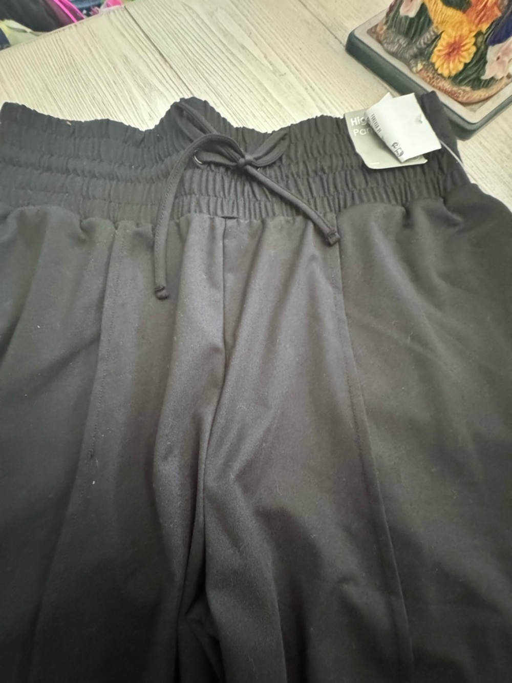 Women’s Black Drawstring Elastic Waist Pants